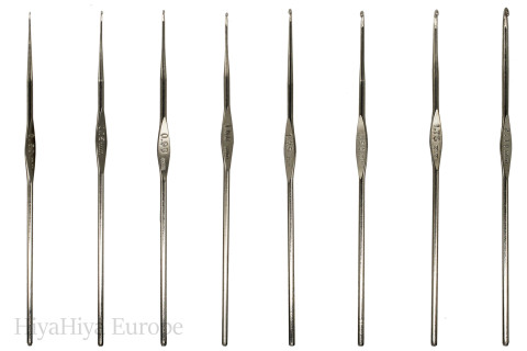 Nickel-Plated Micro Crochet Hooks