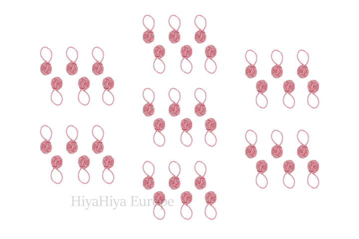 Pink Yarn Ball Stitch Markers Bundle